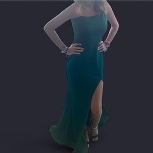 Elegant Green Strapless Dress